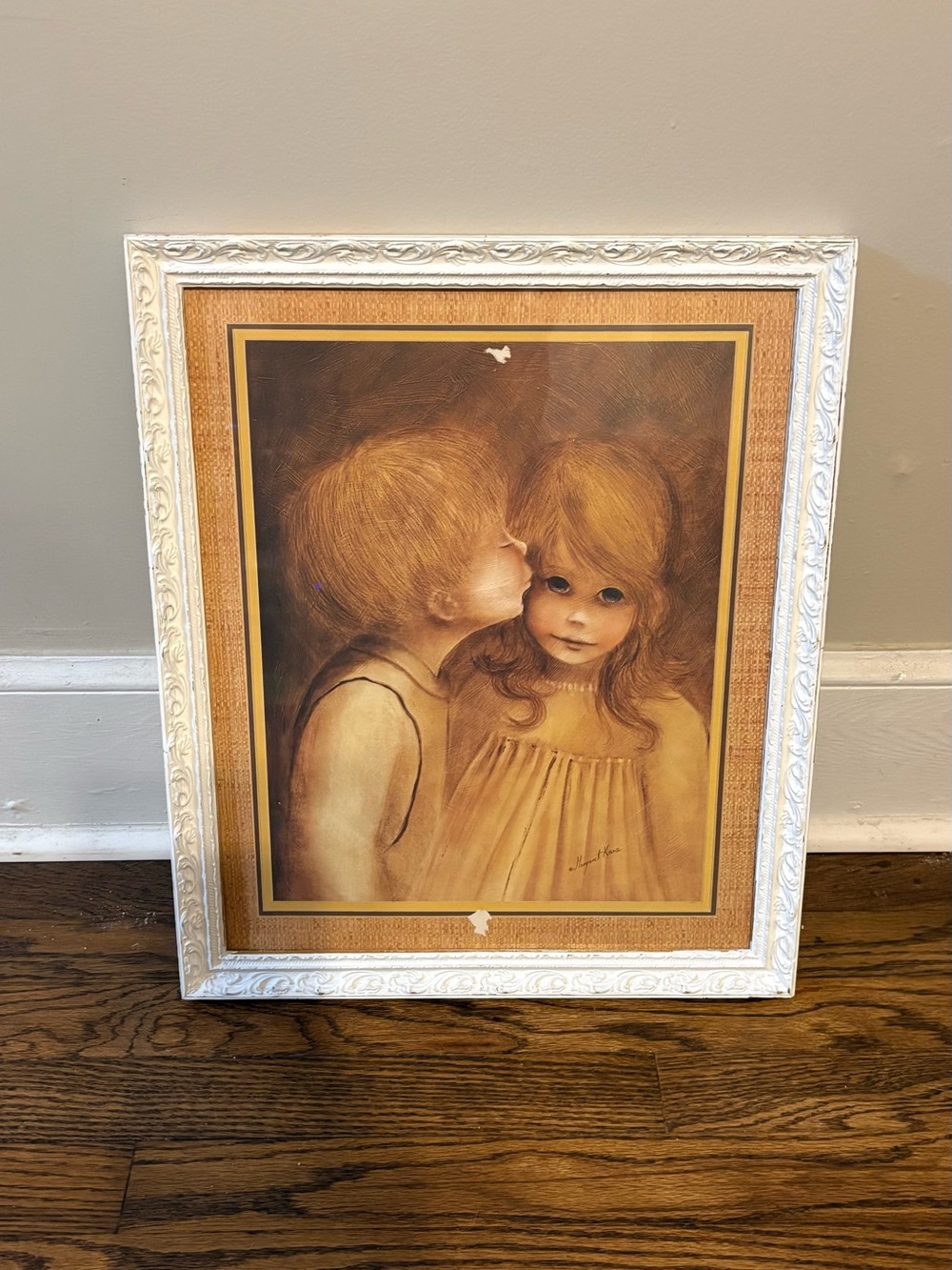 Little Kiss" by the famous American artist Margaret Keane.